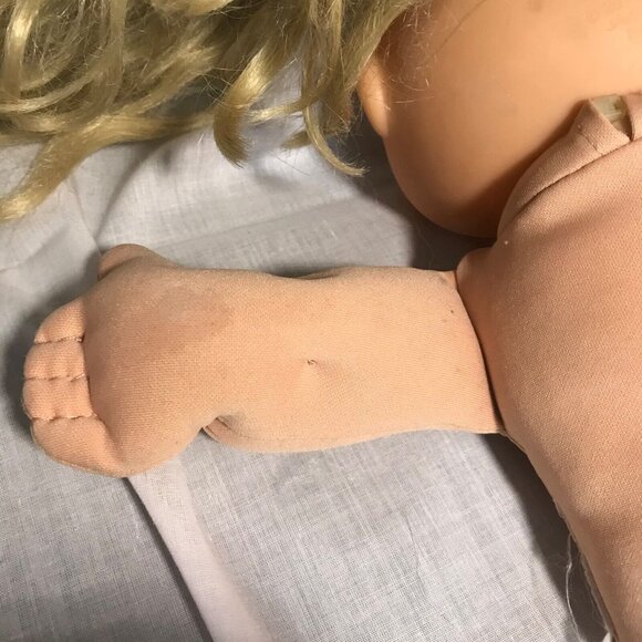 Cabbage Patch Kids Doll 2011 Jakks Blonde Hair Brown Eyes 35cm PA-02NH - Picture 15 of 16